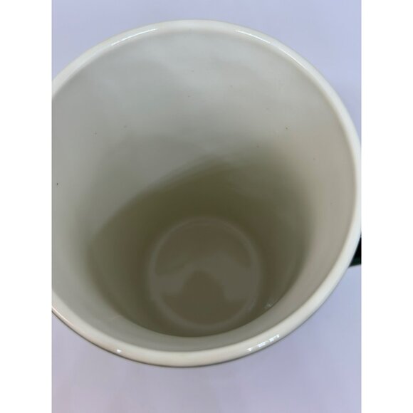 Starbucks Ceramic Traveler Coffee Mug 14oz Green Yellow Tree 2020 Winter Holiday - Picture 3 of 7